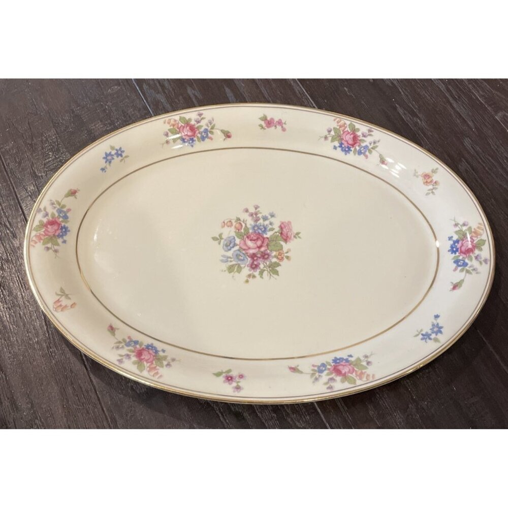 Bavaria Tirschenreuth Germany Queens Rose 159 Serving Platter Plate 13” VTG‎